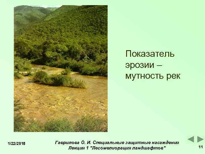        Показатель    эрозии – 