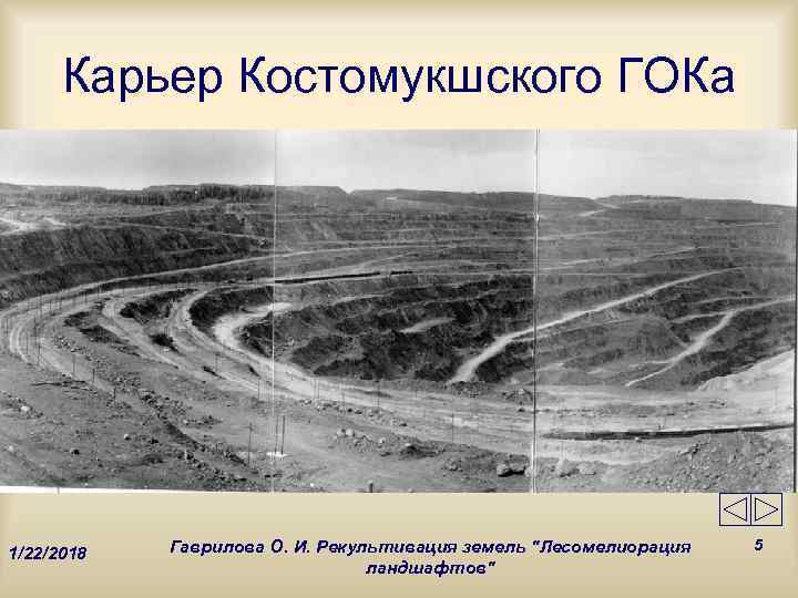  Карьер Костомукшского ГОКа   Гаврилова О. И. Рекультивация земель 