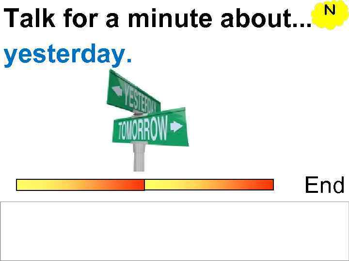      N Talk for a minute about. . . yesterday.