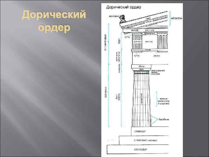 Дорический ордер Дорический ордер