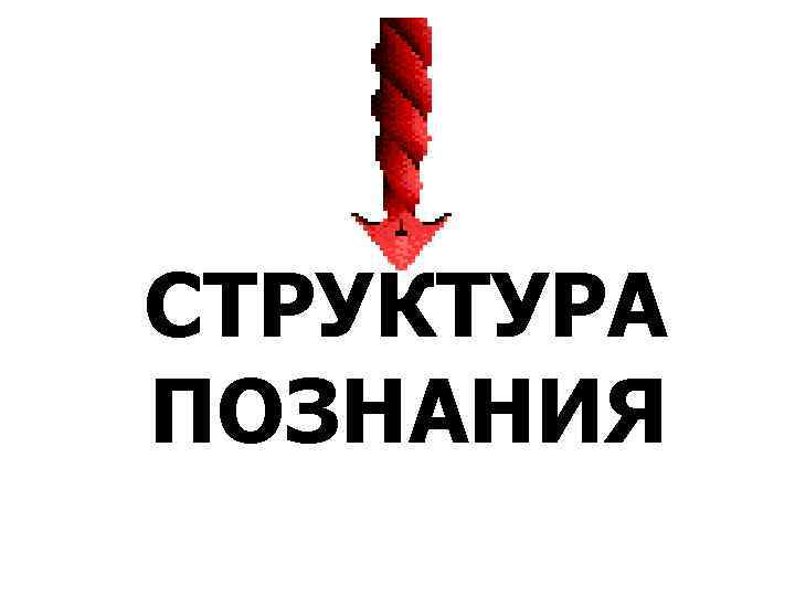 СТРУКТУРА ПОЗНАНИЯ 