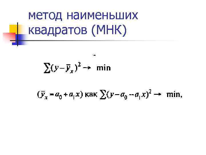 метод наименьших квадратов (МНК) 