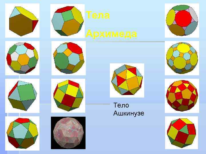 Тела Архимеда   Тело   Ашкинузе    12 