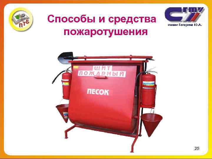 Способы и средства имени Гагарина Ю. А. пожаротушения Способы и средства имени Гагарина Ю. А. пожаротушения
