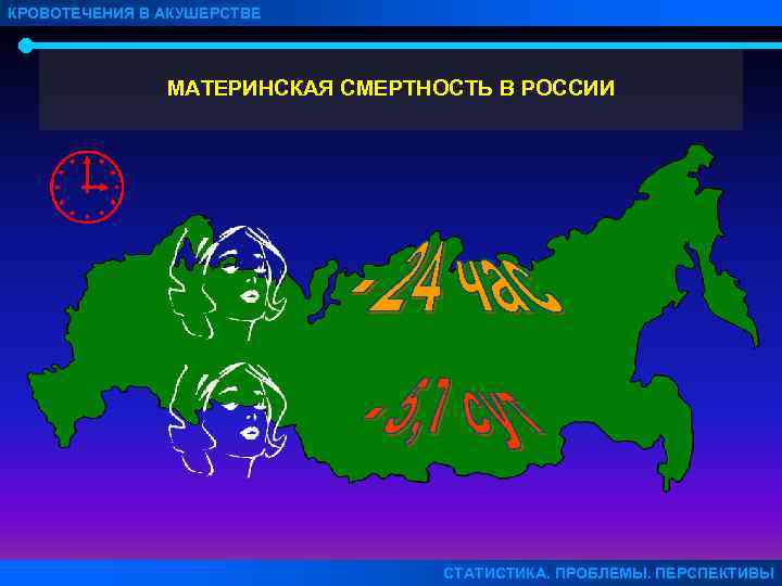 КРОВОТЕЧЕНИЯ В АКУШЕРСТВЕ    МАТЕРИНСКАЯ СМЕРТНОСТЬ В РОССИИ    СТАТИСТИКА.