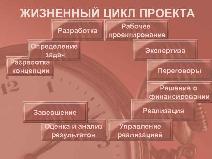  ЖИЗНЕННЫЙ ЦИКЛ ПРОЕКТА     Рабочее  Разработка   