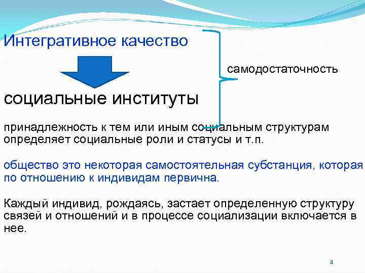 Интегративное качество самодостаточность социальные институты принадлежность к тем Интегративное качество самодостаточность социальные институты принадлежность к тем