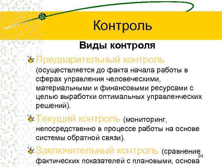    Контроль   Виды контроля Предварительный контроль (осуществляется до факта начала