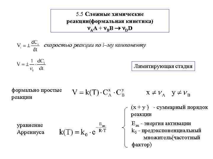 Сложные химические реакции