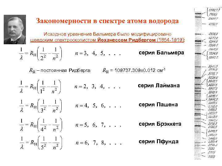 Закономерности в атомных спектрах