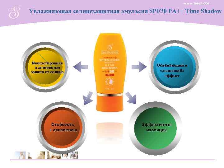      www. tiens. com Увлажняющая солнцезащитная эмульсия SPF 30 PA++