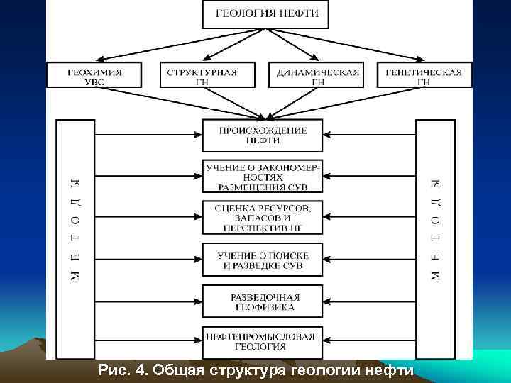 Рис. 4. Общая структура геологии нефти 
