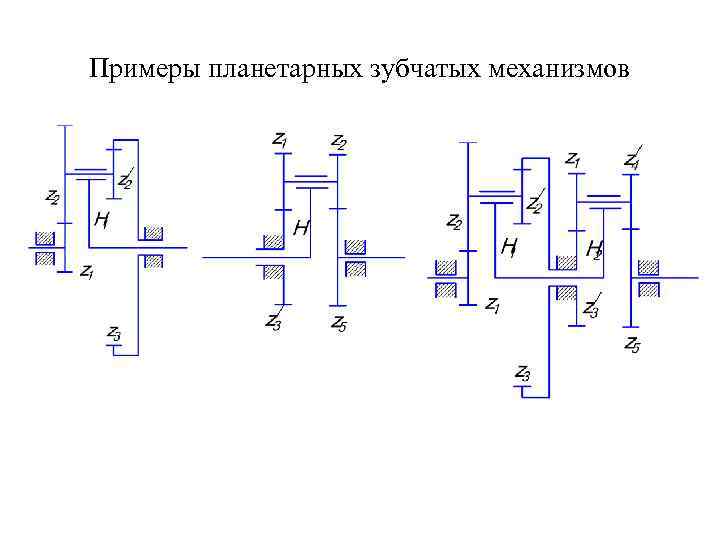 Примеры планетарных зубчатых механизмов 