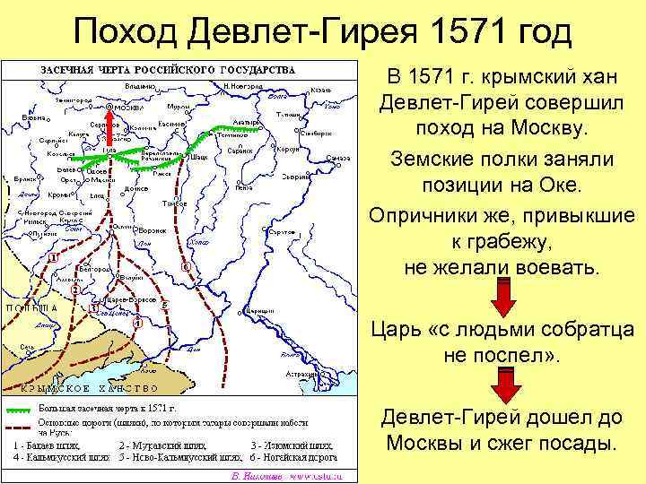 Поход Девлет-Гирея 1571 год   В 1571 г. крымский хан   Девлет-Гирей