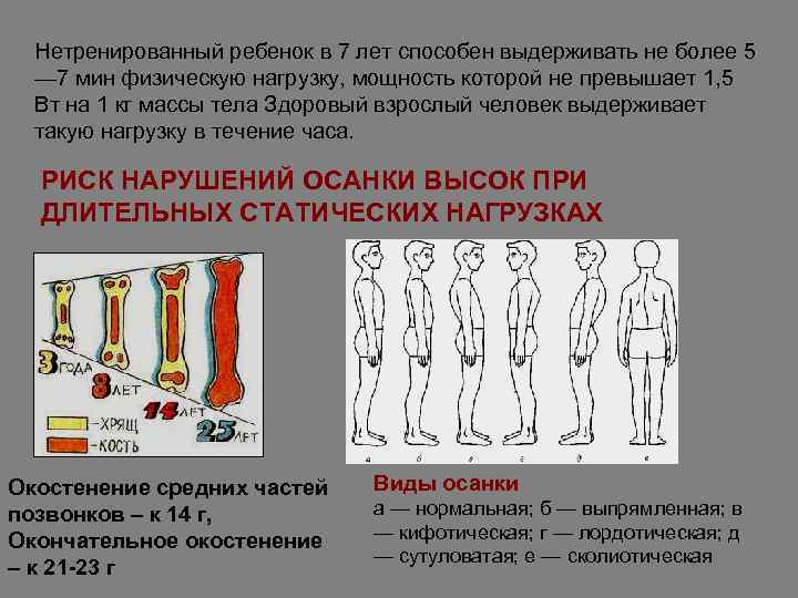  Нетренированный ребенок в 7 лет способен выдерживать не более 5  — 7