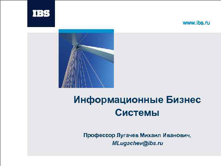        www. ibs. ru  Вставьте картинку Информационные