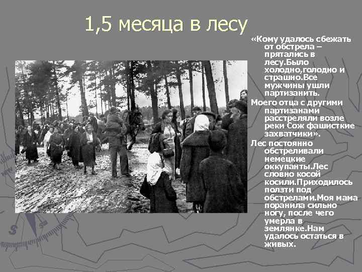 1, 5 месяца в лесу     «Кому удалось сбежать  