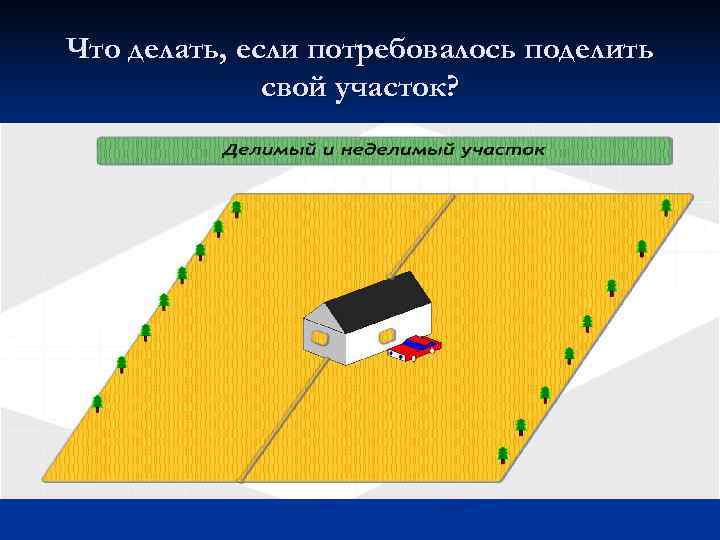 Что делать, если потребовалось поделить    свой участок? 