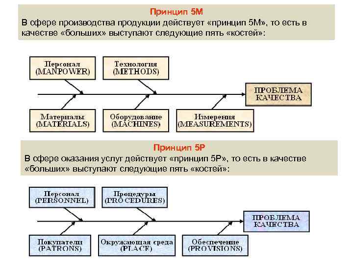       Принцип 5 М В сфере производства продукции действует