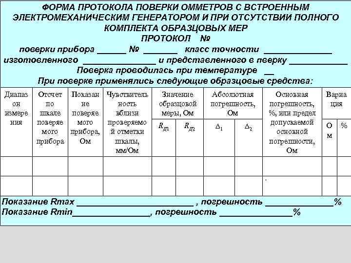 Форма протокола