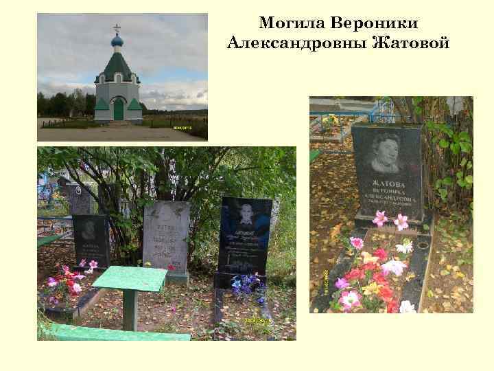 Могила Вероники Александровны Жатовой 