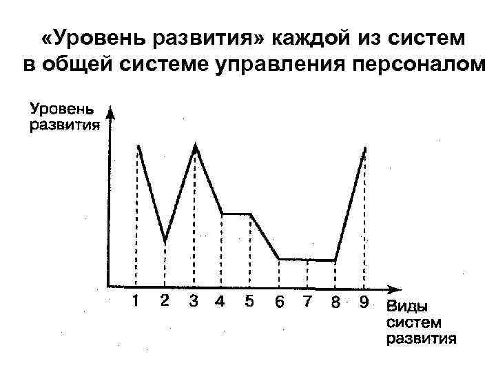   «Уровень развития» каждой из систем в общей системе управления персоналом 