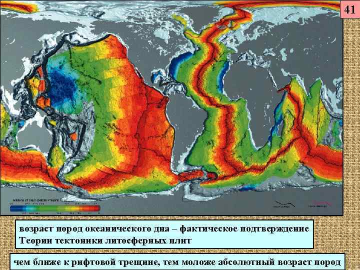       41 возраст пород океанического дна – фактическое подтверждение