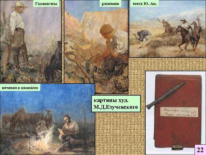     Галапагосы раскопки  охота Ю. Ам. ночевка в пампасах 