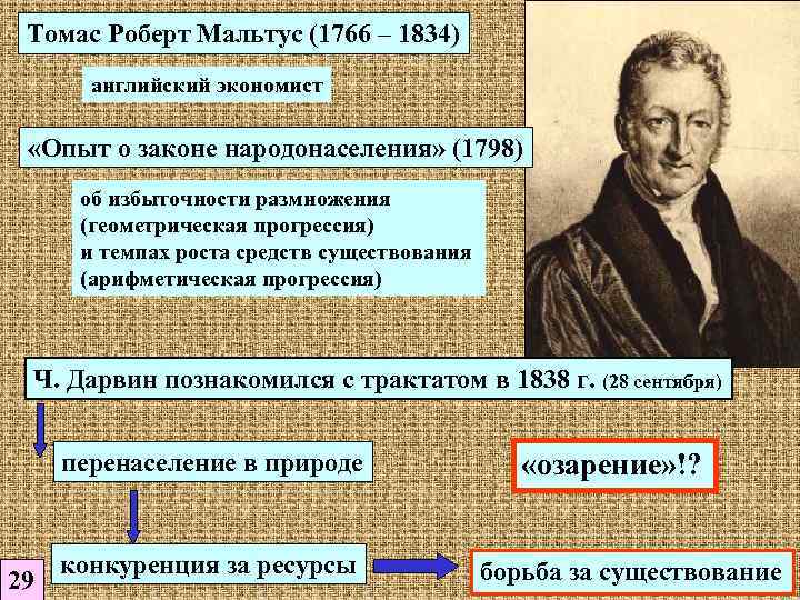  Томас Роберт Мальтус (1766 – 1834)  английский экономист  «Опыт о законе
