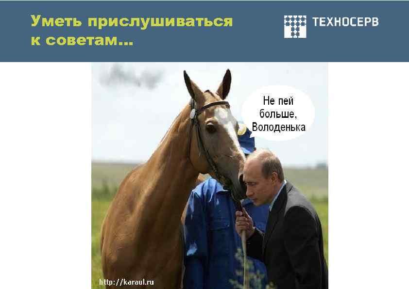 Уметь прислушиваться к советам… 