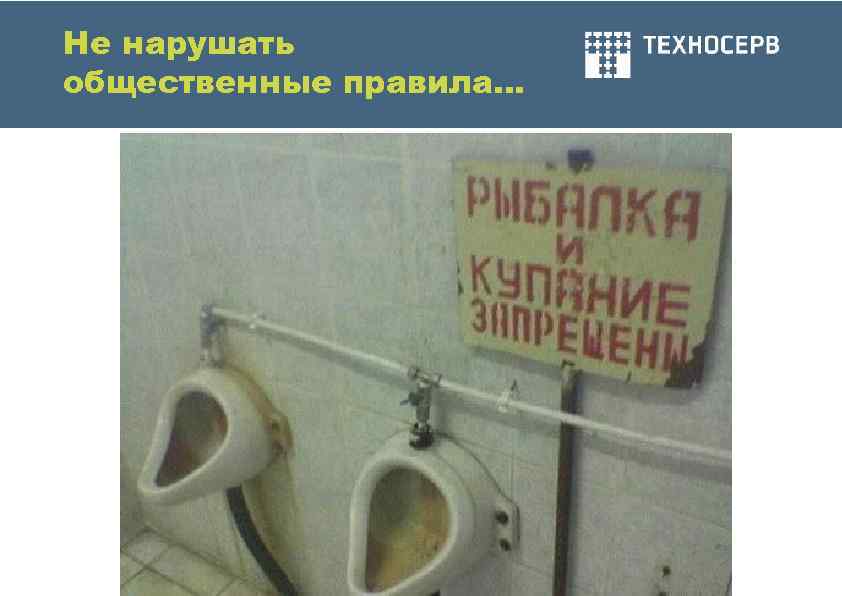 Не нарушать общественные правила… 