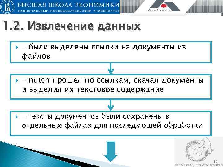 1. 2. Извлечение данных  - были выделены ссылки на документы из  файлов