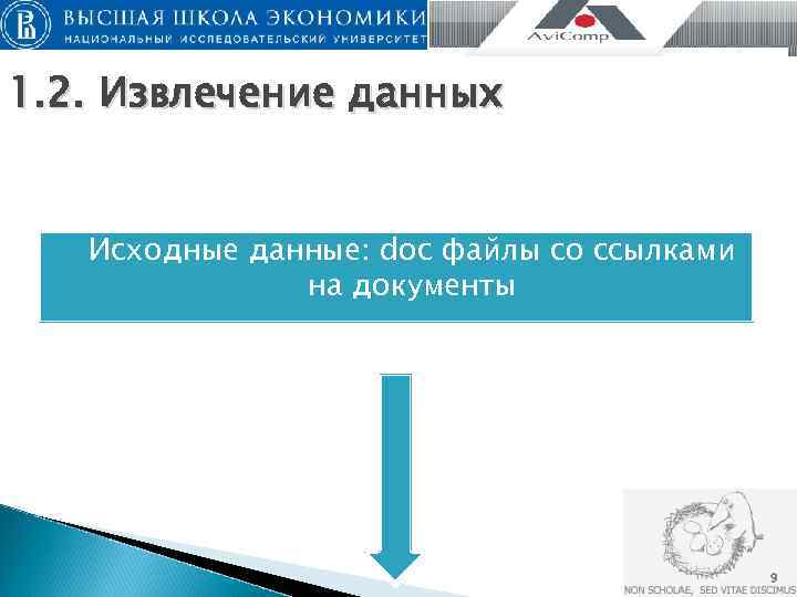 1. 2. Извлечение данных   Исходные данные: doc файлы со ссылками  