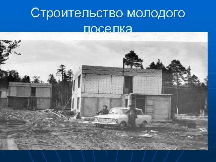 Строительство молодого  поселка 