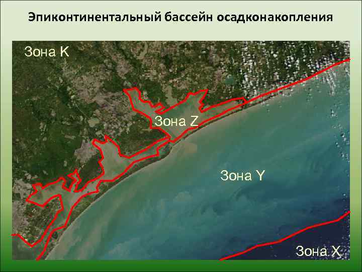 Эпиконтинентальный бассейн осадконакопления Зона K     Зона Z   