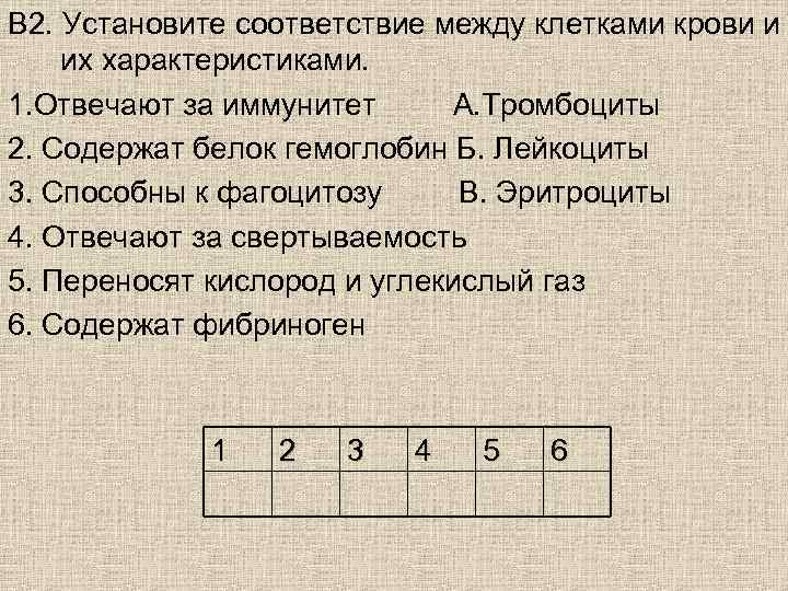 Установите соответствие между текстами ответы