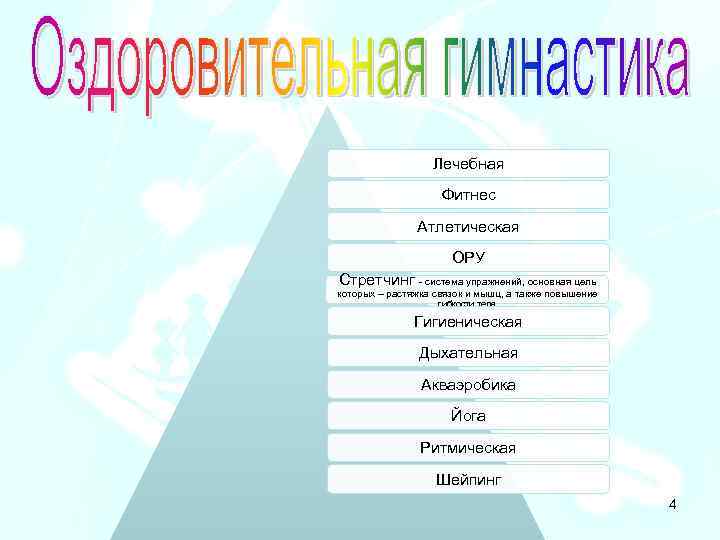    Лечебная     Фитнес    Атлетическая 