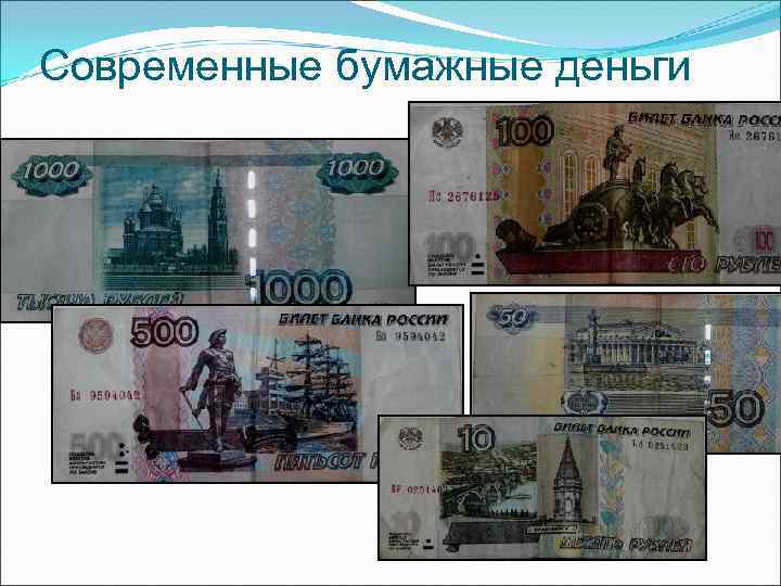 Современные бумажные деньги Современные бумажные деньги