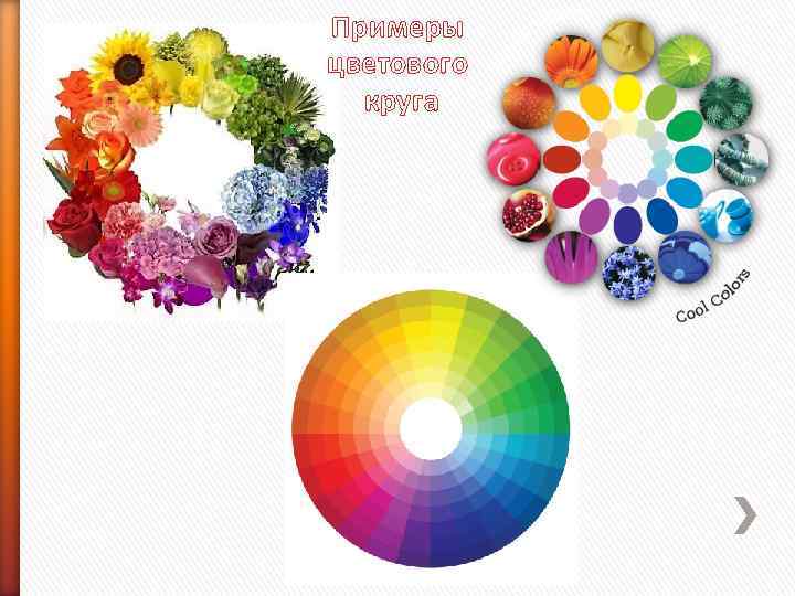 Примеры цветового  круга 