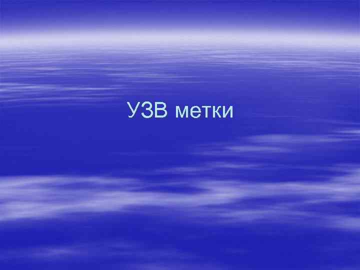 УЗВ метки 