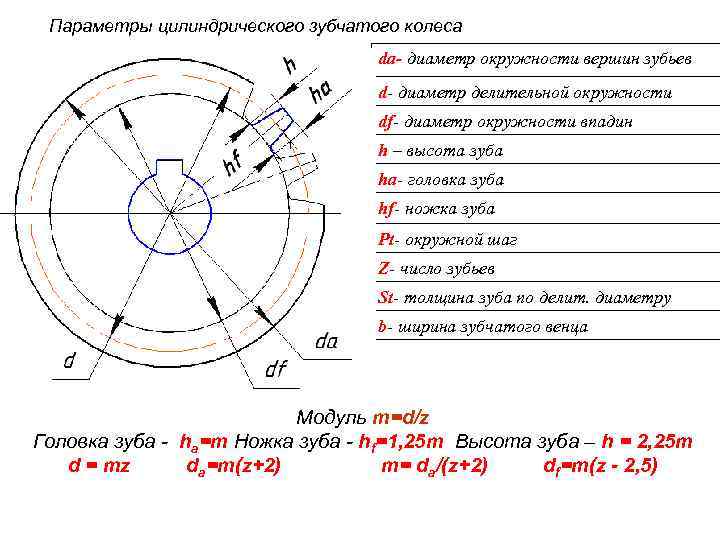Модуль зуба. Диаметр впадин зубчатого колеса формула. Диаметр окружности впадин шестерни. Как рассчитать диаметр вершин зубьев шестерни. Диаметр вершин зубьев зубчатого колеса формула.