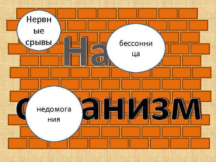 Нервн Наш  ые срывы  бессонни   ца организм  недомога ния