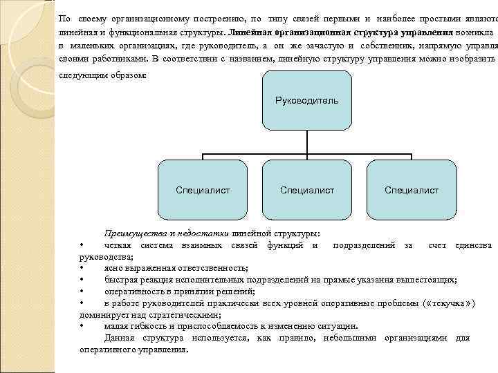 По  своему организационному построению,  по  типу связей первыми и  наиболее
