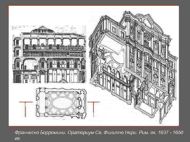 Франческо Борромини. Ораториум Св. Филиппо Нери. Рим. ок. 1637 - 1650 гг. 