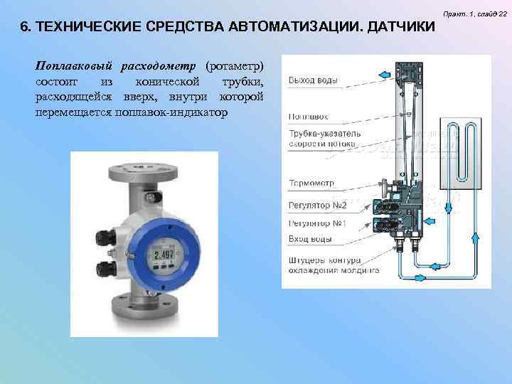 Практ. 1, слайд 22 6. ТЕХНИЧЕСКИЕ СРЕДСТВА АВТОМАТИЗАЦИИ. ДАТЧИКИ Практ. 1, слайд 22 6. ТЕХНИЧЕСКИЕ СРЕДСТВА АВТОМАТИЗАЦИИ. ДАТЧИКИ