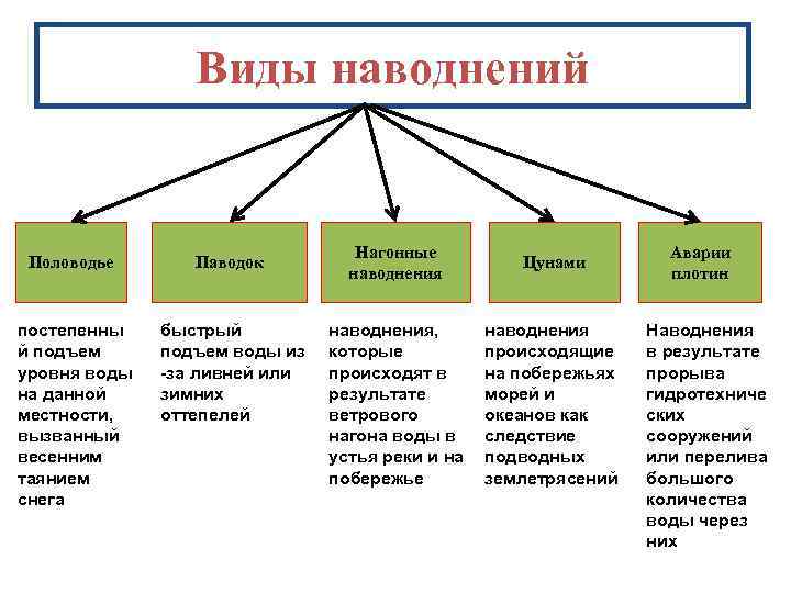    Виды наводнений       Нагонные  