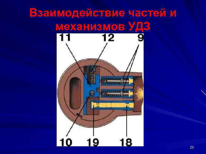 Взаимодействие частей и механизмов УДЗ      23 