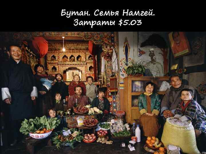 Бутан. Семья Намгей.  Затраты $5. 03 
