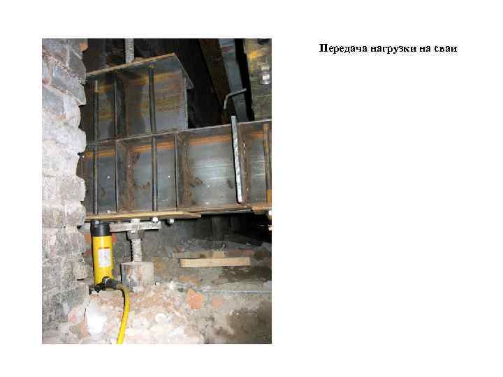 Передача нагрузки на сваи 