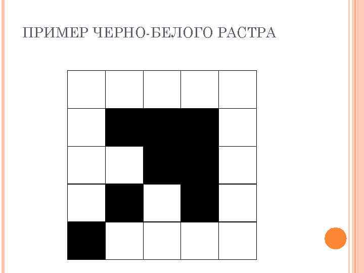 ПРИМЕР ЧЕРНО-БЕЛОГО РАСТРА 